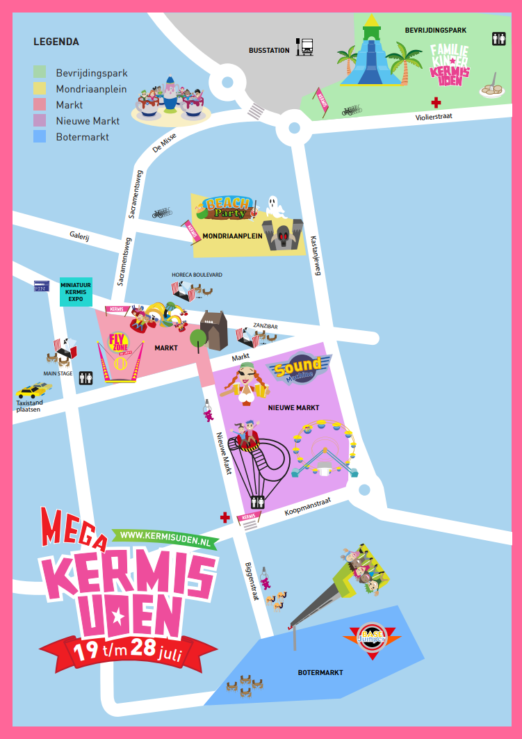 Plattegrond Kermis Uden 2024
